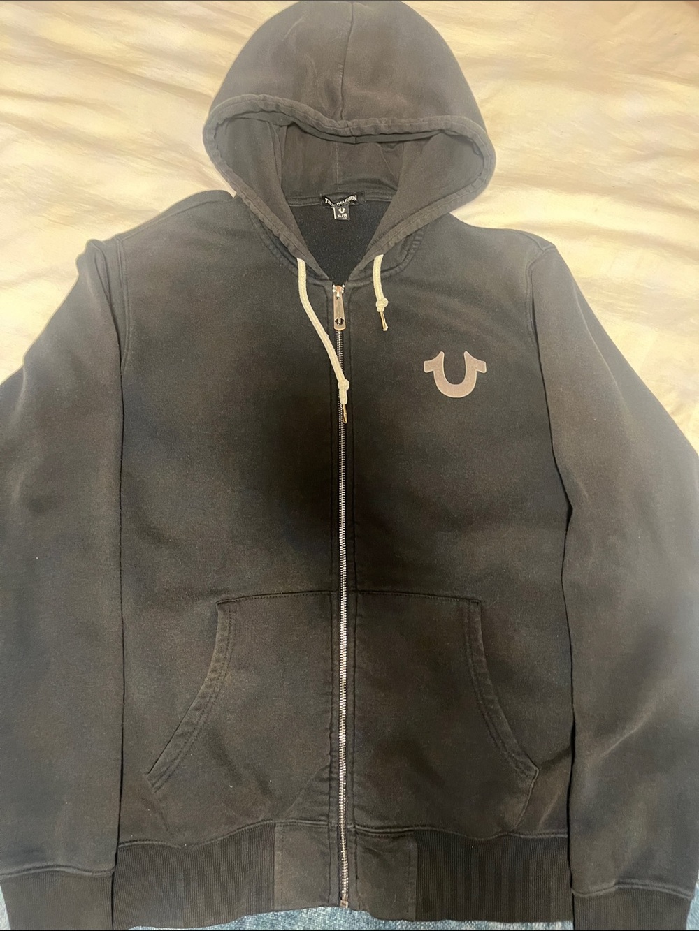True Religion Black zipper sweater
